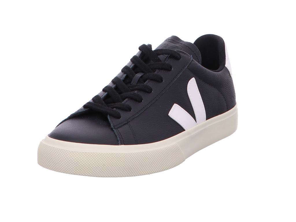 Veja Campo Herren Schnürung Chromefree Leder Turnschuhe Schwarz Weiß – 7 Großbritannien - 41 EU - 8 US / Schwarz-Weiss