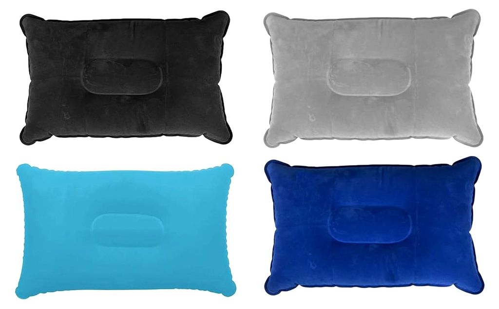 4 stücke Aufblasbare Kissen 34x22cm Tragbare Strand Sonnenbank Kissen Aufblasbare Nackenkissen Für Camping Reise Angeln Flugzeug Auto büro