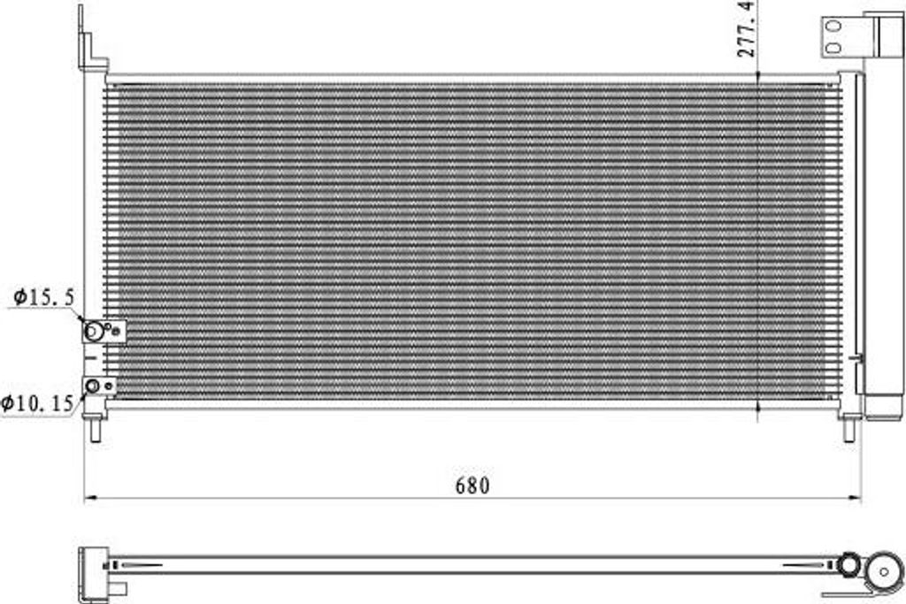 NRF 350423 Kondensator, Klimaanlage OE 8845002430 kompatibel mit Auris