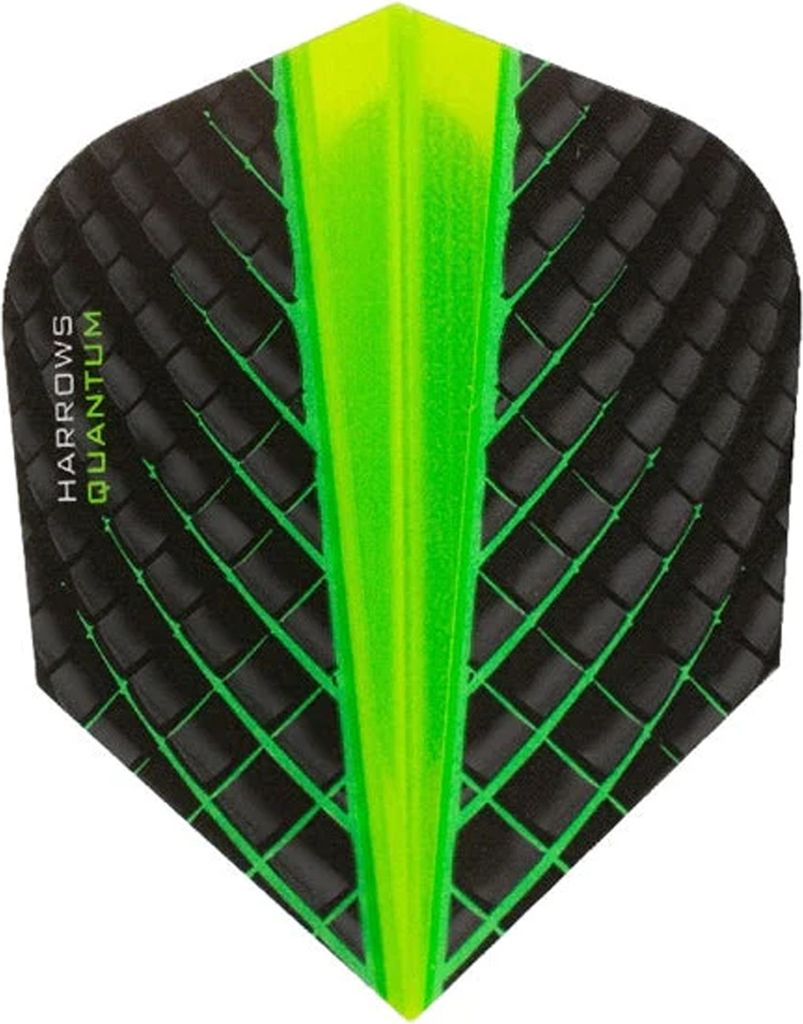 Harrows - Dart Flights "Quantum" CS373 (Einheitsgröße) (Schwarz/Grün)