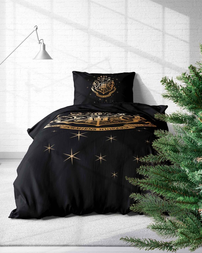 Bettwäsche Harry Potter Hogwarts 135x200 + 80x80 cm, Winter Produktbild 1