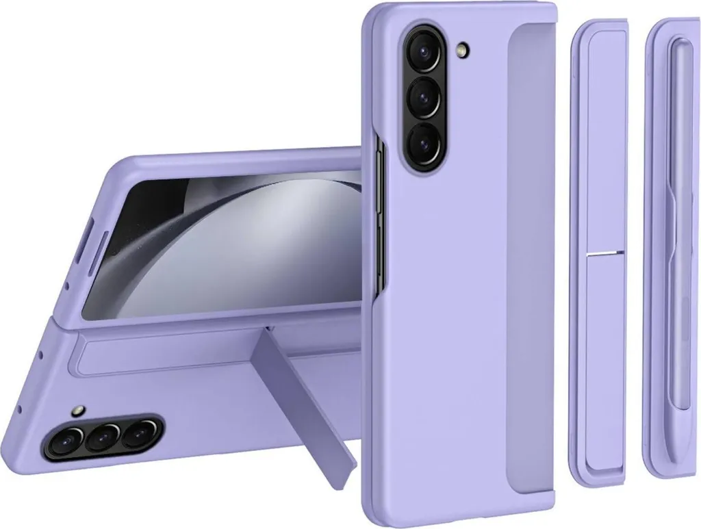 Cover Slim per Samsung Z Fold 6 Viola - Protezione Cerniera e Stand
