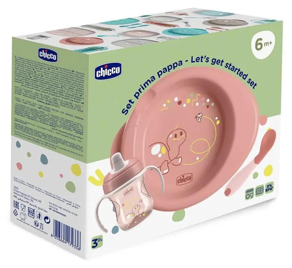 Chicco Prima Pappa Ensemble Repas Rose - Parfait pour la Diversification