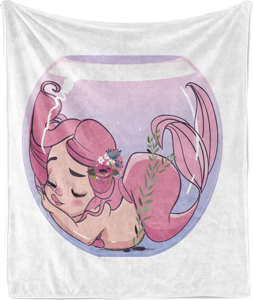 Regalo Originale: Coperta Sirena ABAKUHAUS 175x230 cm Soft Pile