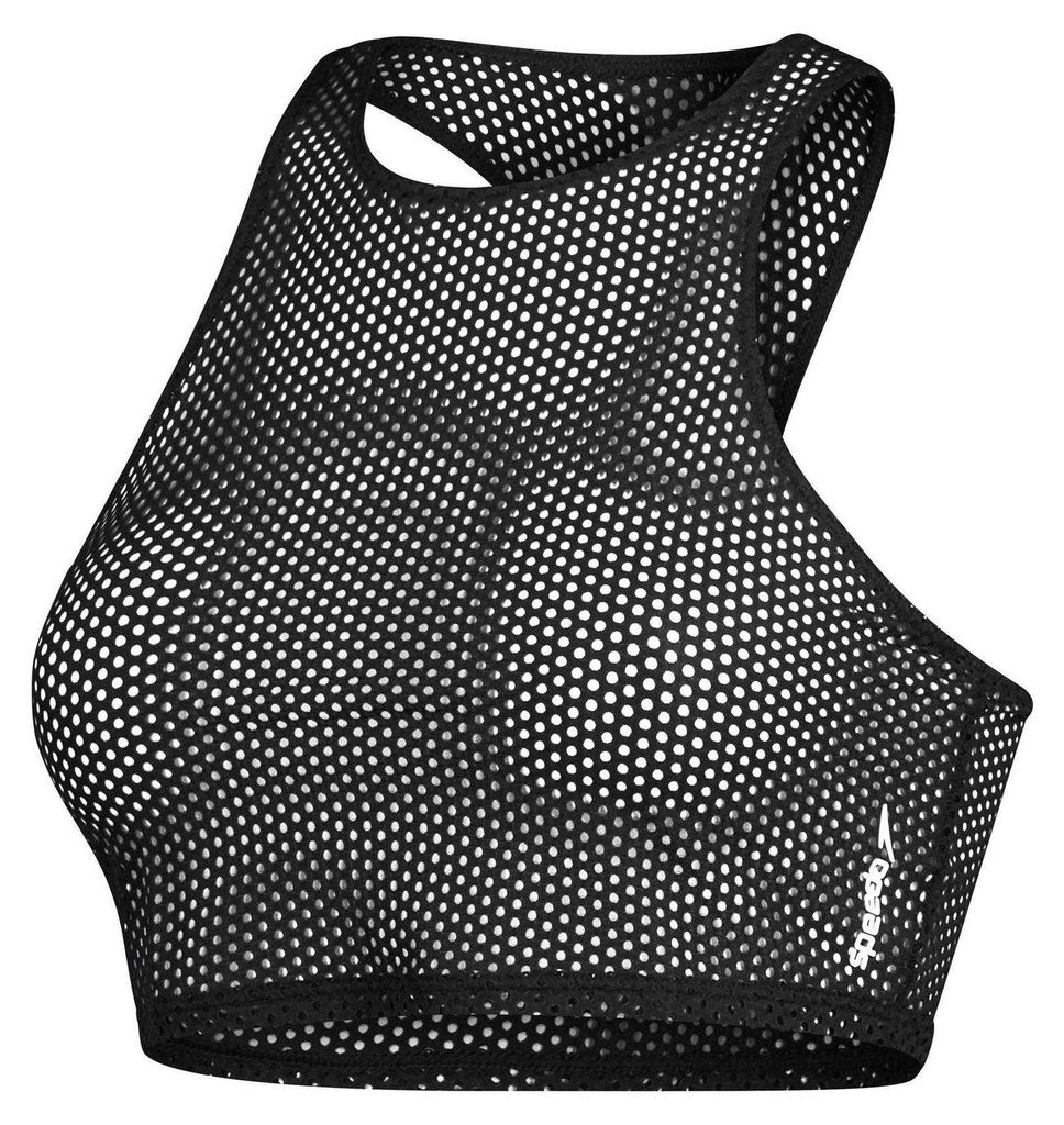 Speedo - Kurzes Top für Damen, Netzmaterial GT21663 (36 DE) (Grau)