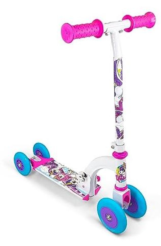 Kinderscooter Einhorn - bunter Spielzeug Roller Einhorn für draußen
