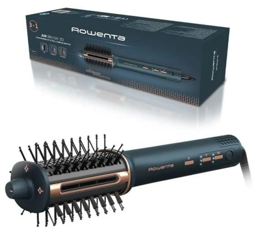 Brosse à air chaud Rowenta avec flux d'air 3D et moteur AC puissant
