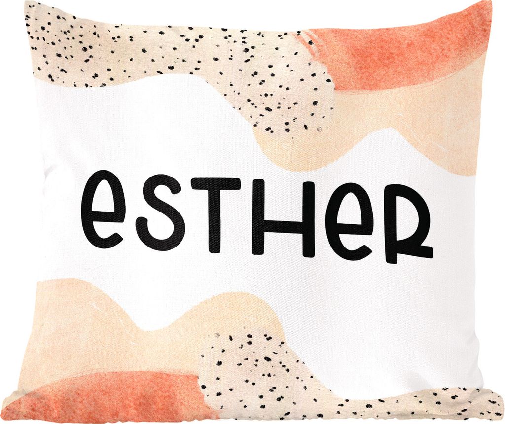 MuchoWow Zierkissen Sofakissen Wohnzimmer Dekokissen 45x45 cm Esther - Pastell - Mädchen - Schlafpolster - Polster für das Sofa