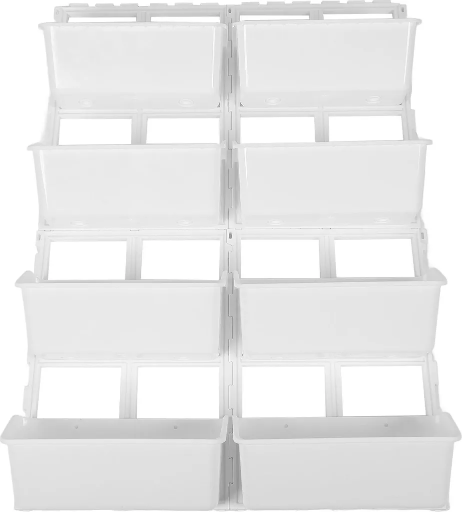 Jardinière verticale murale en PP ABS blanc pour balcon et clôture - 2