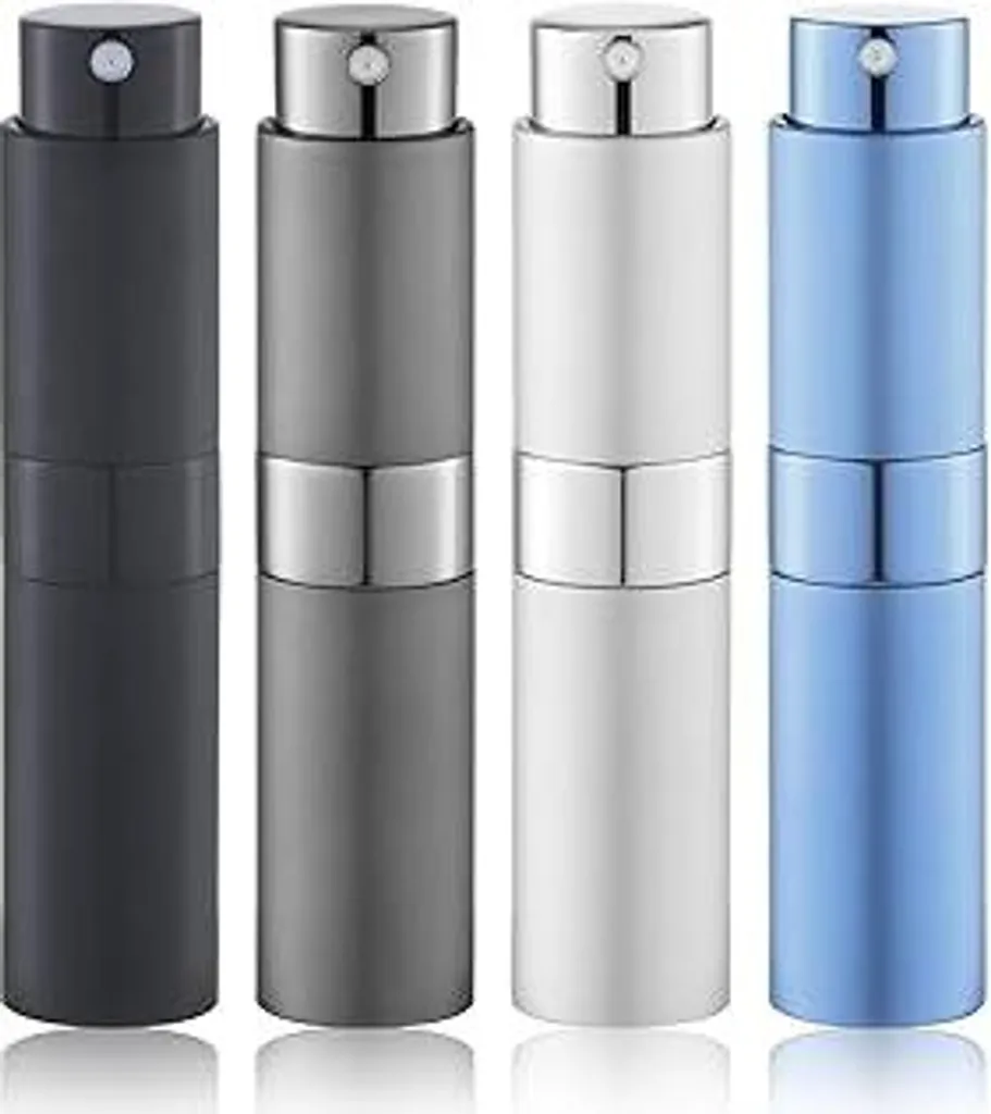 Lulupack 8ml Nebulizzatore Profumo da Viaggio Ricaricabile 4 Pezzi Grigio