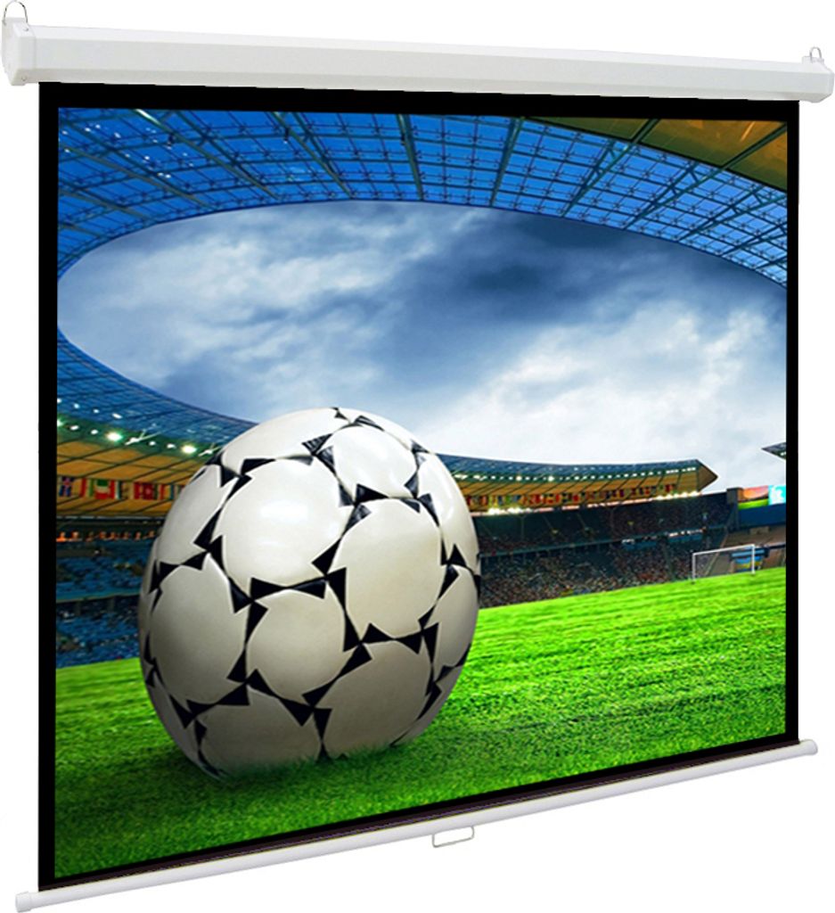 1:1 Slenderline Base Heimkino Beamer Rolloleinwand 180 x 180 (174x174)cm / Gehäuselänge 187 cm / FULL HD / 3D / 4K / HDTV / manuelle Leinwand