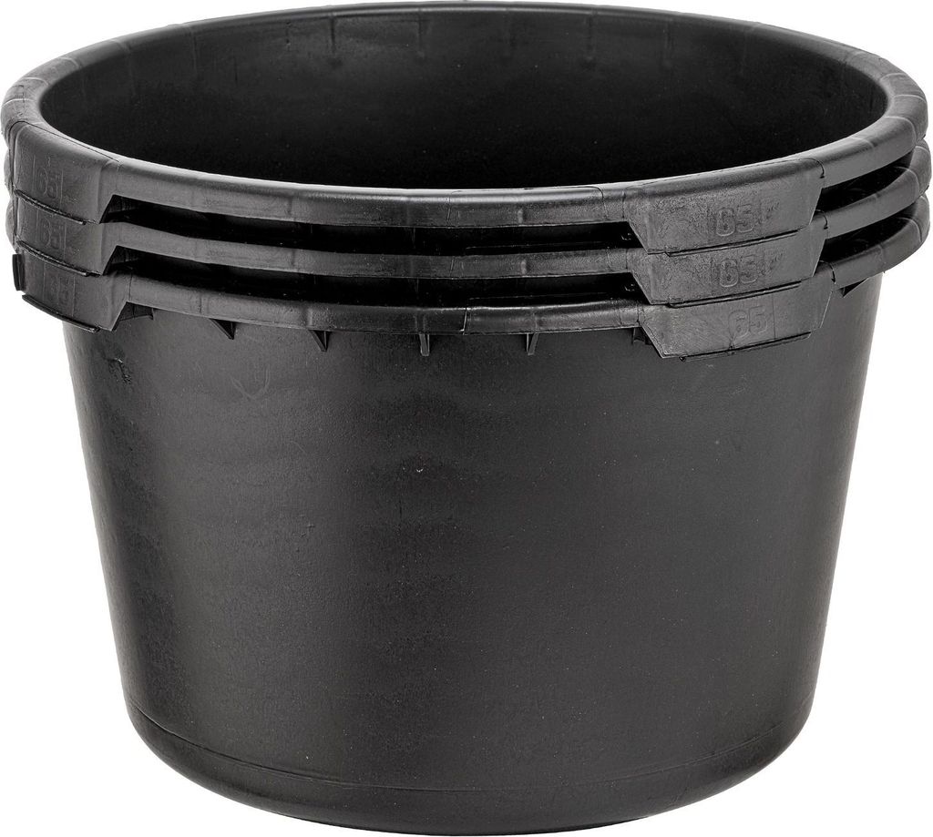 3 seaux à mortier ronds de 65 litres - Seaux de chantier, Image du produit 