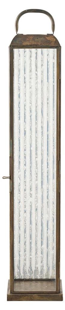 Lanterne haute Herslev en verre et métal effet laiton Image du produit 