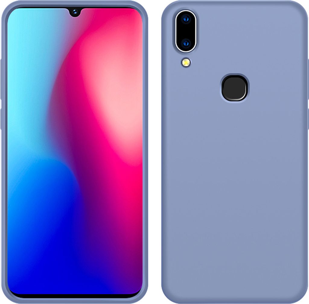 VIVO Z3i Hülle, LaimTop Slim Flüssig Silikon Soft Gel Gummi Stoßfest Kratzfest Schutzhülle für VIVO Z3i Grau