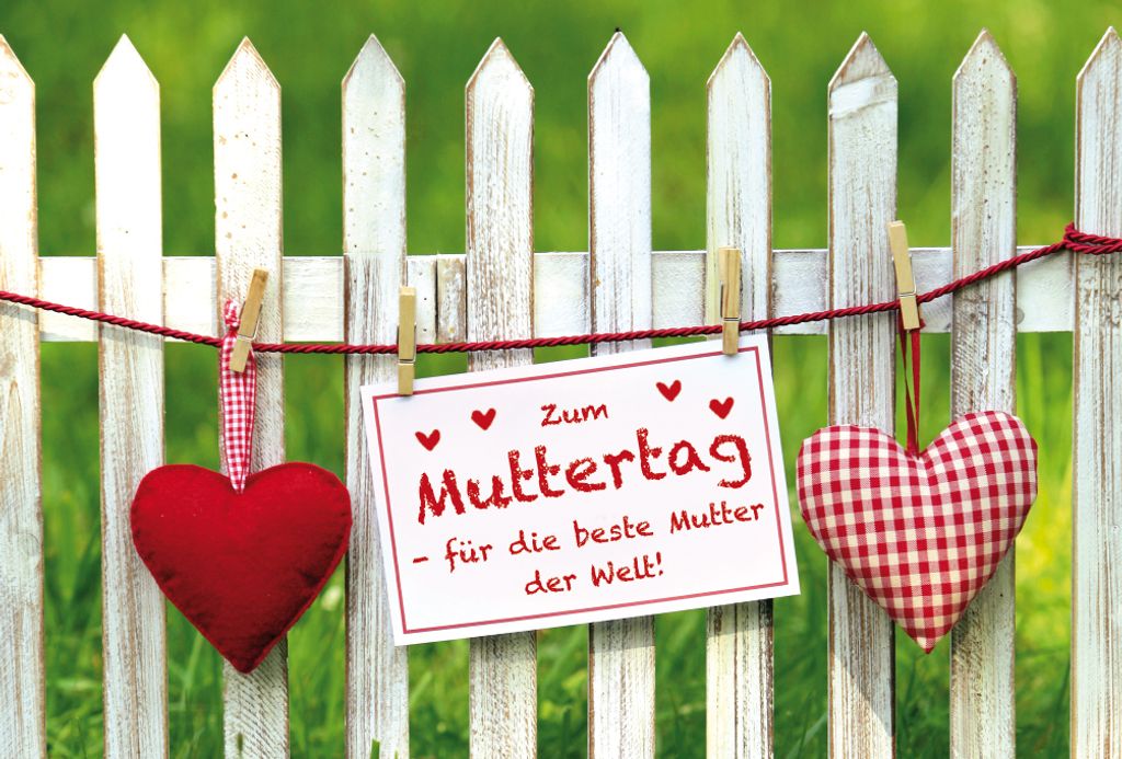 Muttertag - Glückwunschkarte im Format 11,5 x 17 cm mit Briefumschlag