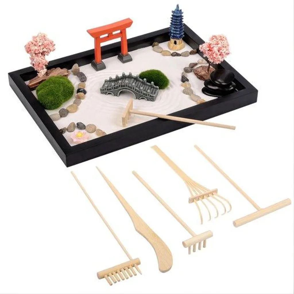 Jardin Zen Miniature 20x28cm - Kit de Méditation Zen-Artikel complet