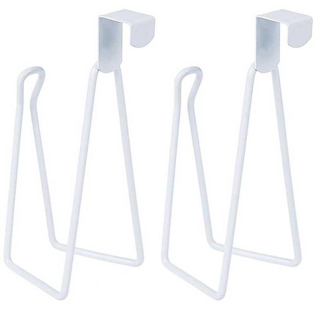 Toilettenpapierhalter ohne Bohren 2er Set, WC Rollenhalter für Spülkasten Metall, Hänge Klopapierhalter platzsparend für Bad & Küche, weiß
