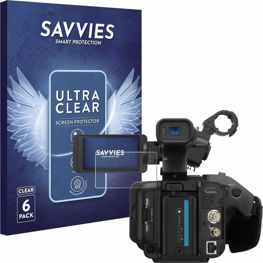 6x Für Sony PXW-Z200 Schutzfolie Savvies Displayschutz Display Schutz Folie Klar Transparent