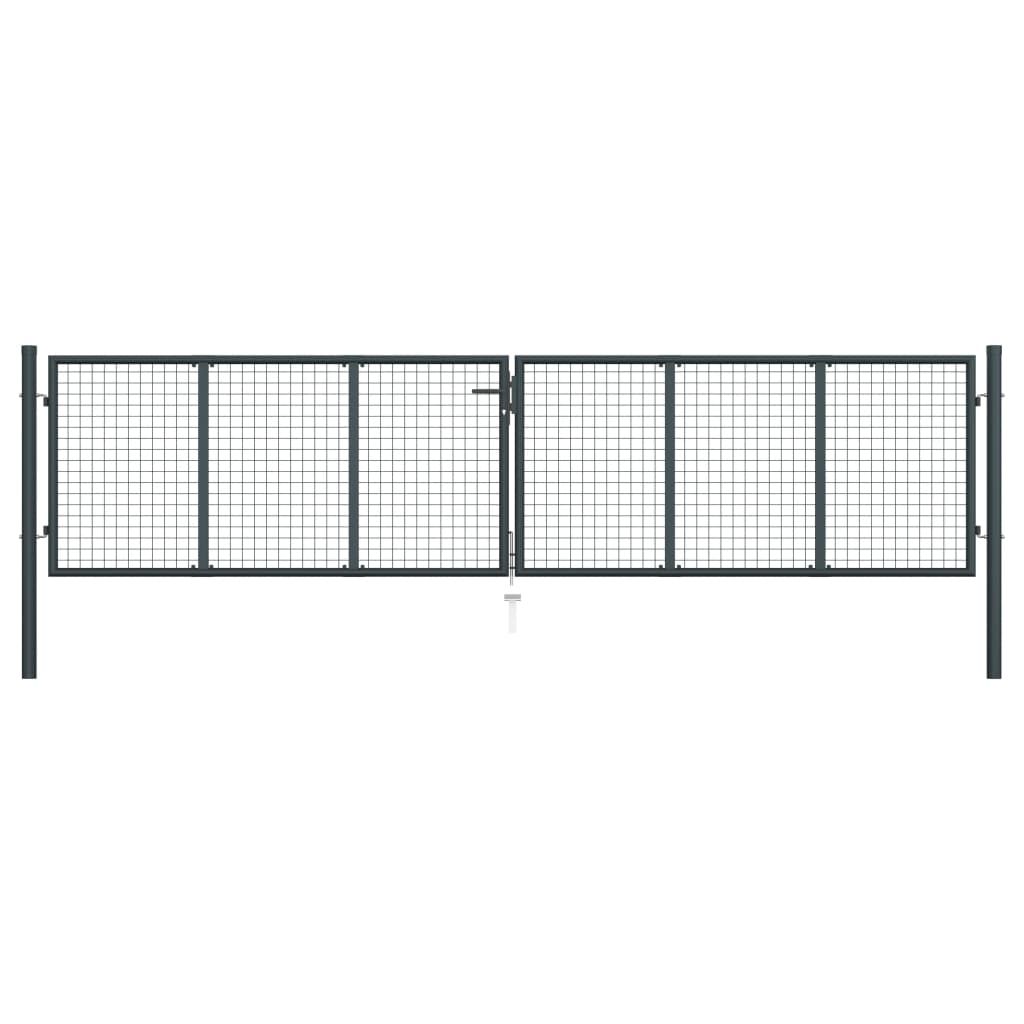 vidaXL Portail de jardin en maille Acier galvanisé 400 x Image du produit 