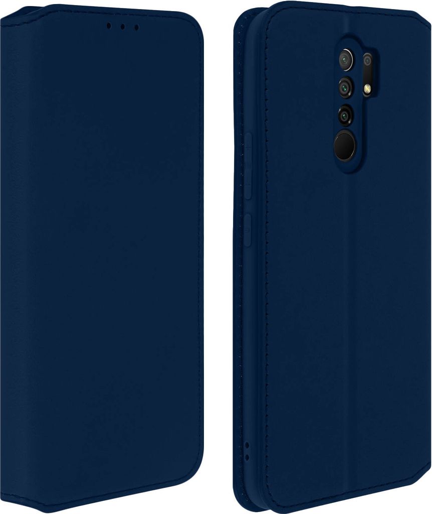 Avizar, Kunstleder Cover Classic Edition Xiaomi Redmi 9, Nachtblau