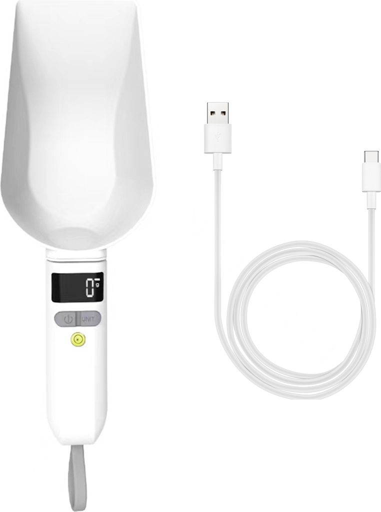 Digitale Messlöffelwaage, hochpräzise LCD-Anzeige, elektronische Schaufelwaage, 1 g – 800 g, Küchen-, Back- und Tiernahrungswaage, Messlöffel