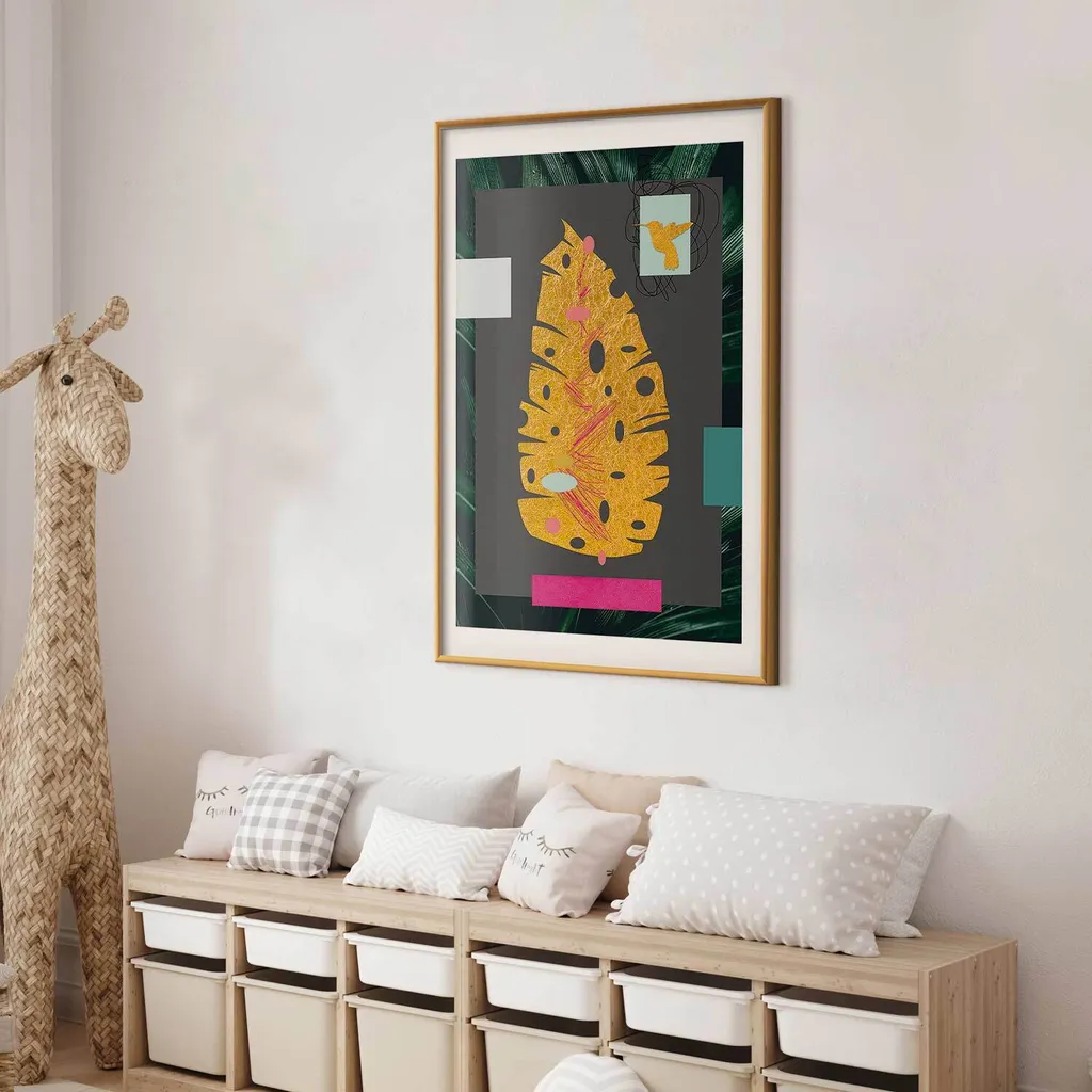 Poster Oro 60x90 cm con Cornice Dorata Luxury | Arredo Moderno Top - 2
