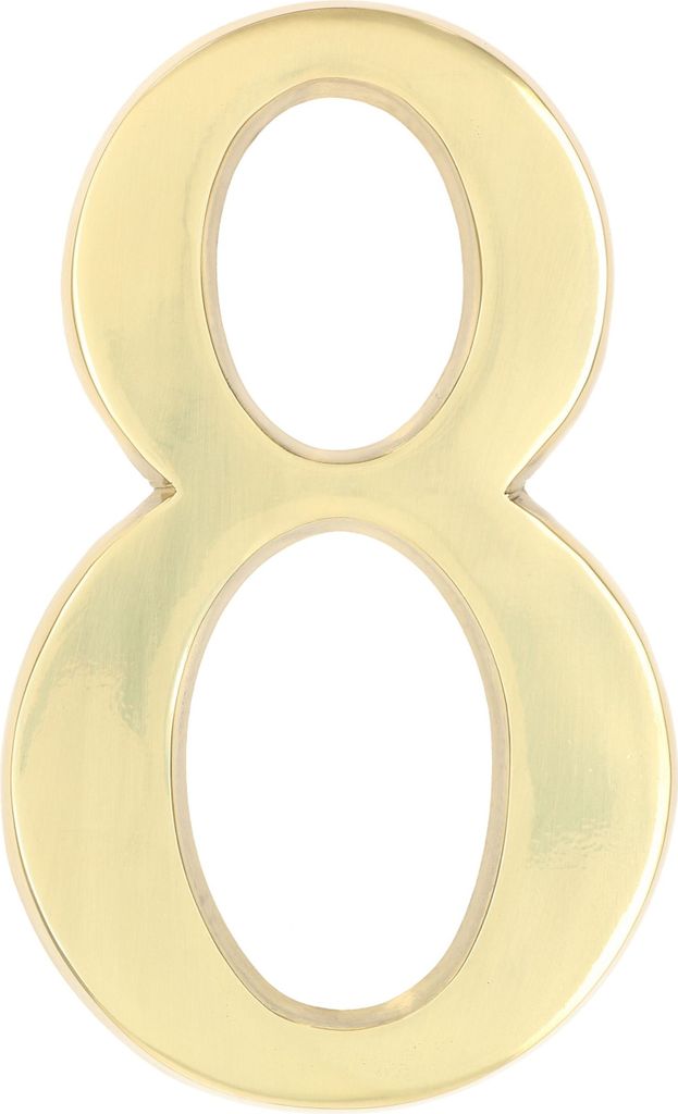 KOTARBAU® 3D Hausnummer Ziffer"8“ aus Messing 20 cm Produktbild 