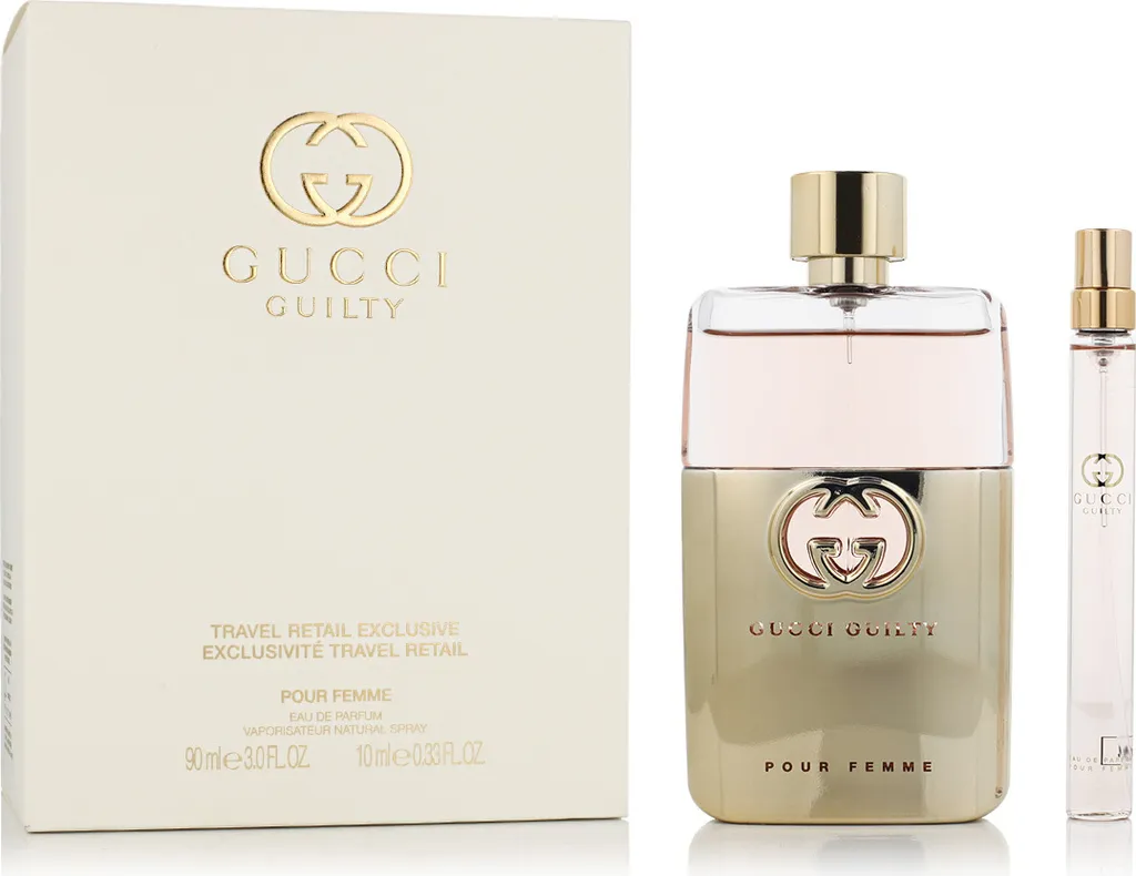 Coffret Parfum Gucci Guilty Pour Femme avec Spray 90 ml et Miniature 10 ml
