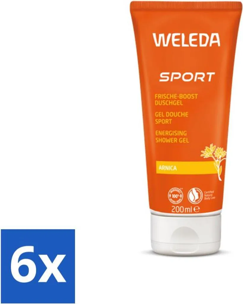 Weleda Gel Doccia Sport Arnica 200ml - Offerta Risparmio 6 Pezzi