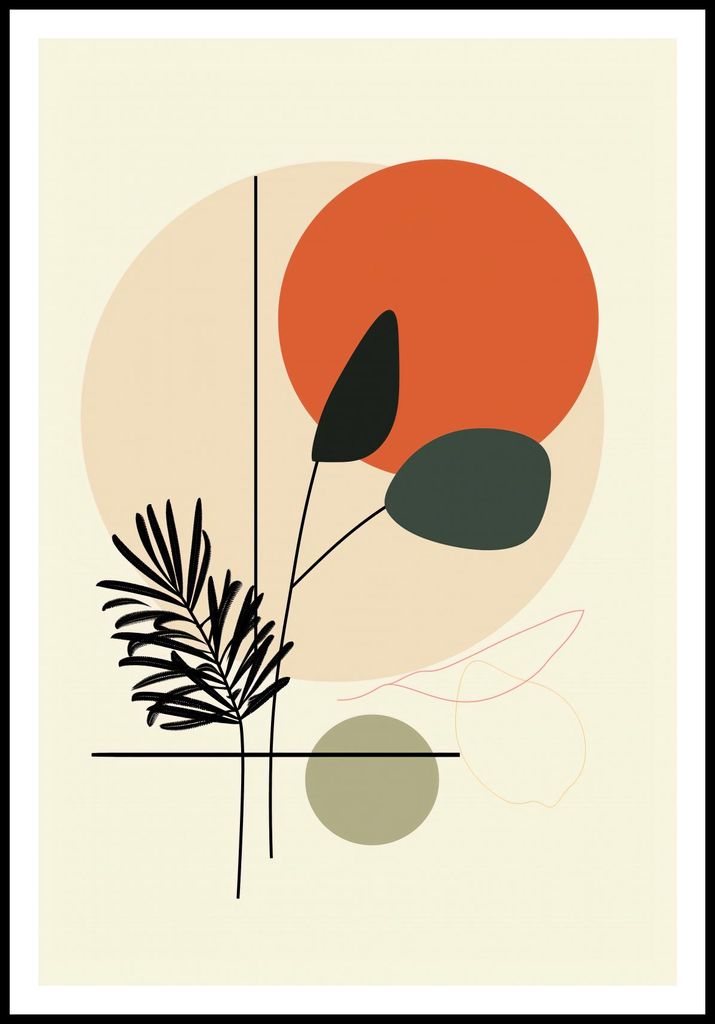 Plakat 68x101cm Sonnenuntergang über der Oase