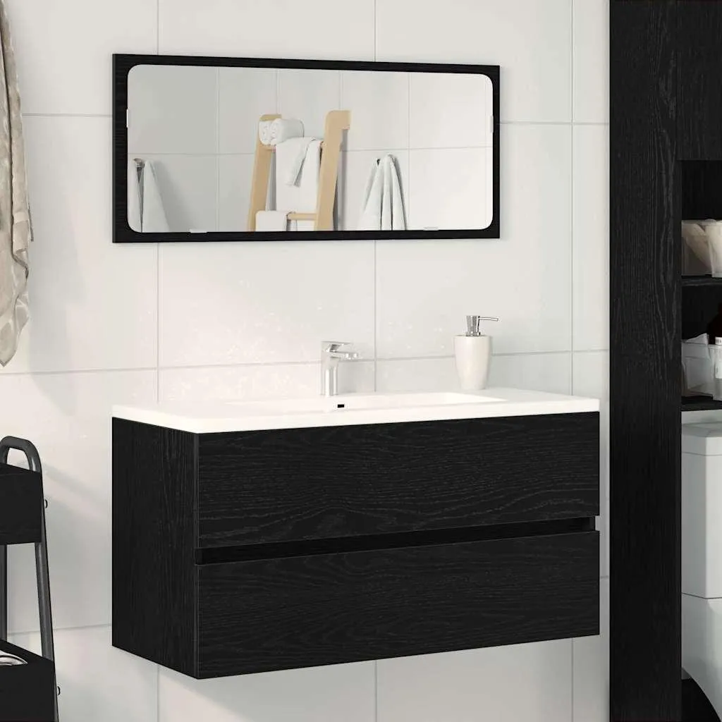 Mobile Lavabo in Legno Rovere Nero 90cm Octo8667443 - Eco Design