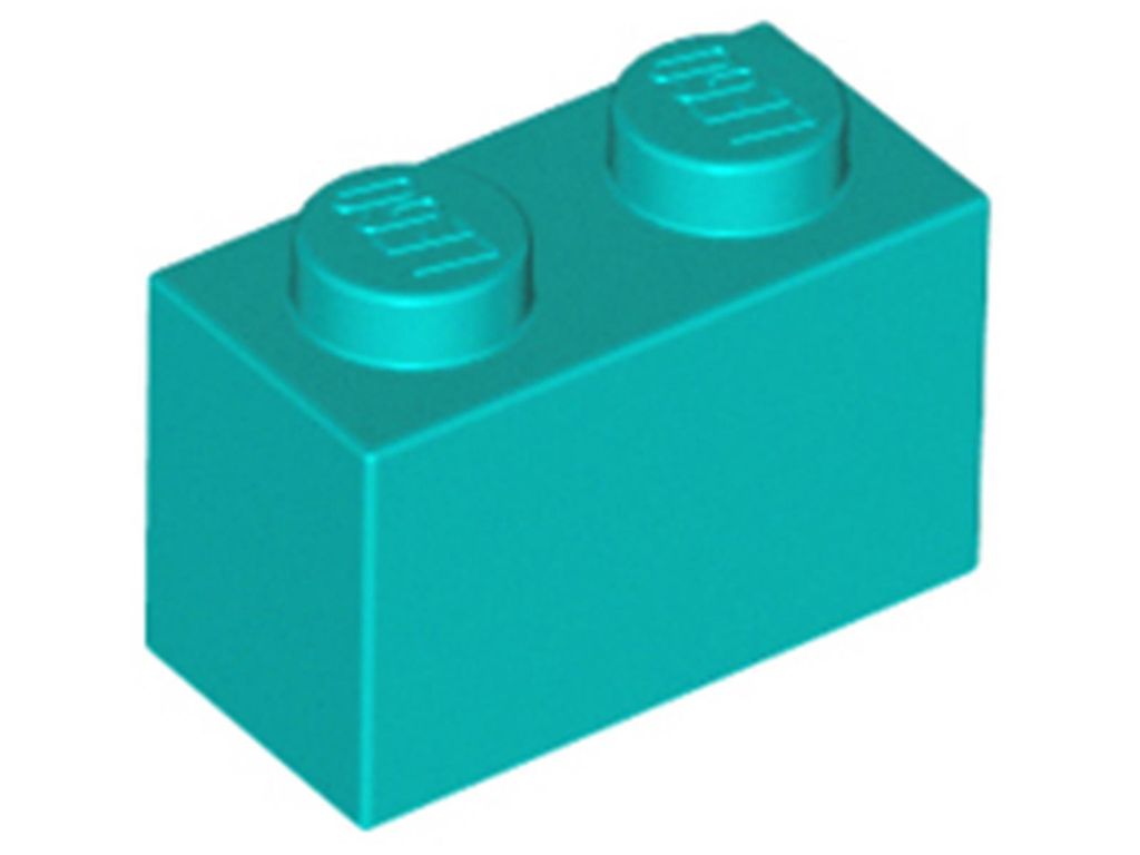 Lego 50 Stück 3004 Stein Brick 1x2 Part Basic Steine 50 Dunkles Türkies