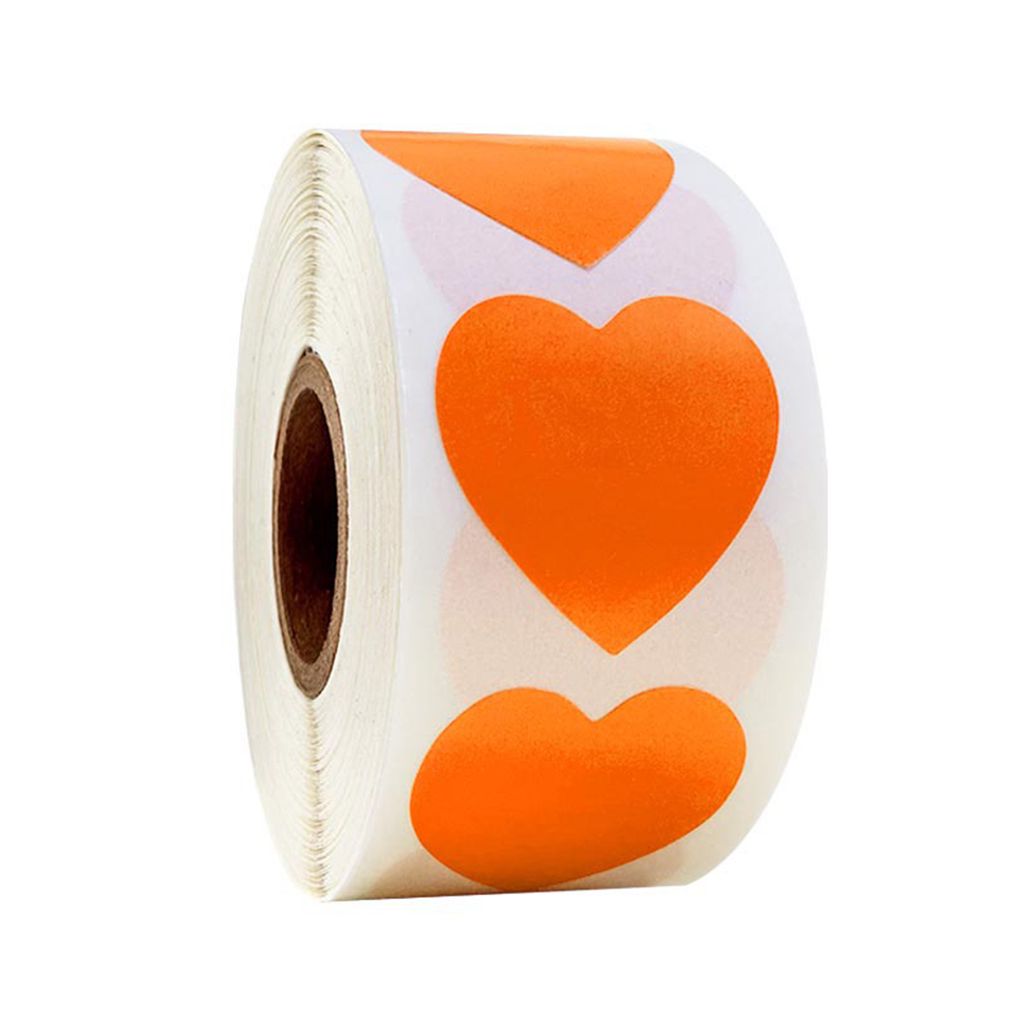 Herzrot Dichtungsetiketten Aufkleber Scrapbooking -Paket HochzeitsNachbildung Störpapier-Orange
