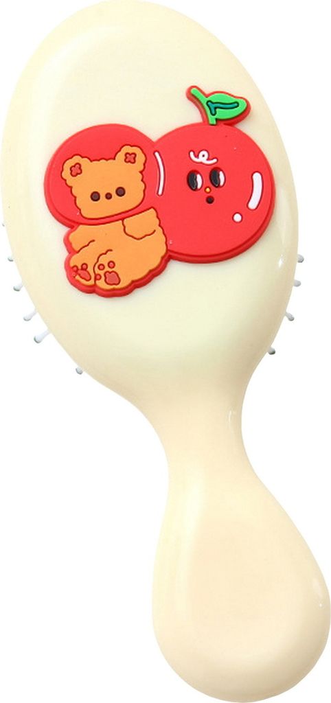 Mini-Haarbürste für Mädchen, weiche Borsten, Kopfhautmassage, Cartoon-Gemüse, Tier, tragbar, zum Entwirren der Haare, Styling-Kamm, Kinder, Fri...