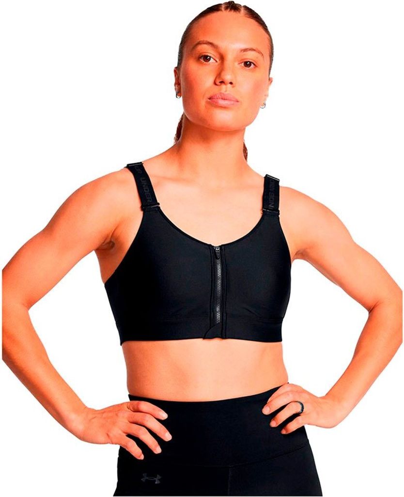 Under Armour Ua Infinity High Zip 2.0 Bra - black, Größe:XL/D
