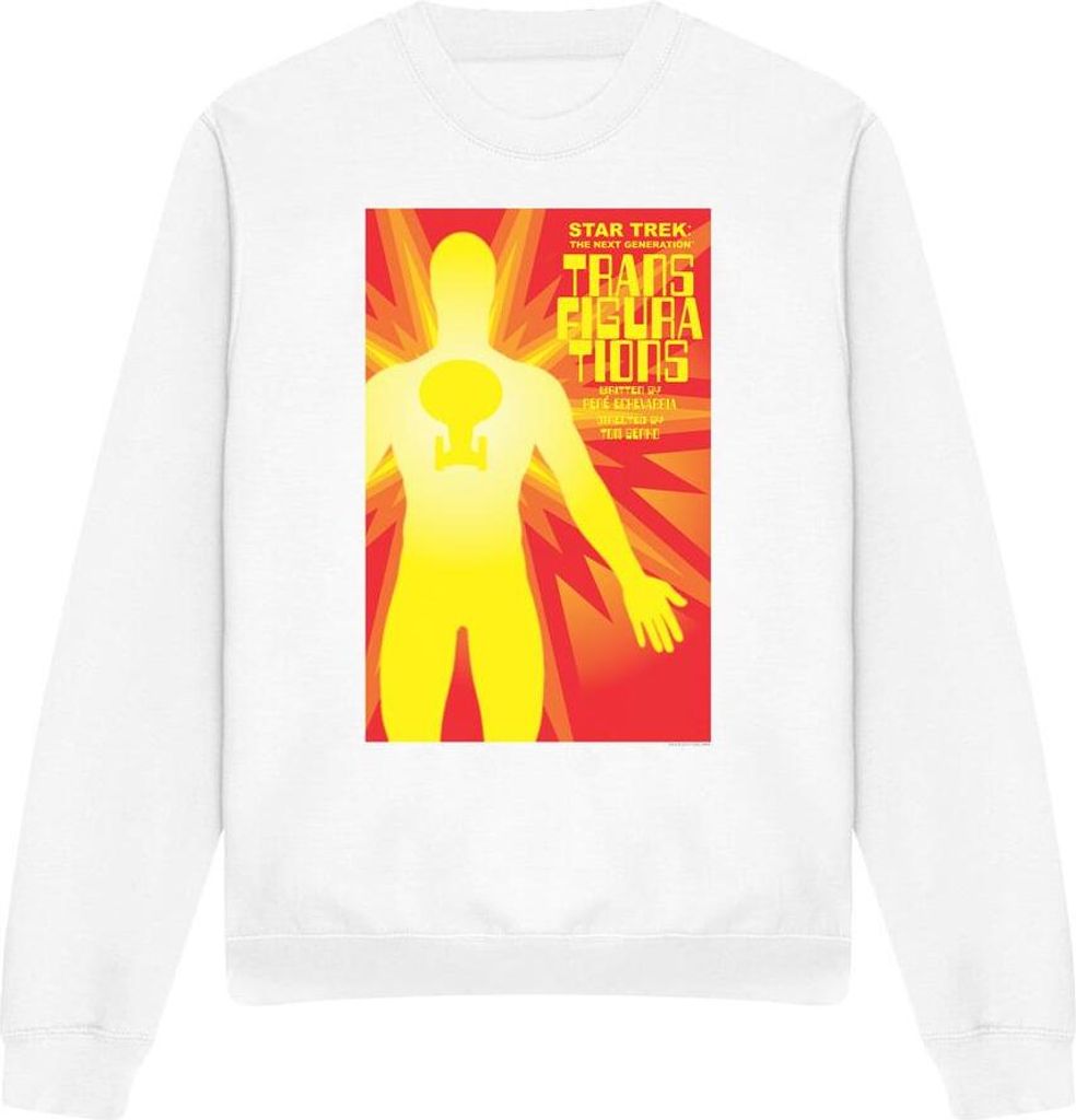 Star Trek - "The Next Generation Season 3 Episode 25" Sweatshirt für Herren/Damen Uni TV11812 (S) (Weiß)
