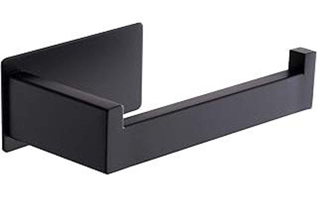 Aikzik Toilettenpapierhalter, Klopapierhalter ohne Bohren, Toilettenpapierhalter Schwarz, Edelstahl Klorollenhalter, Wc Papier Halterung Rollenhalt...