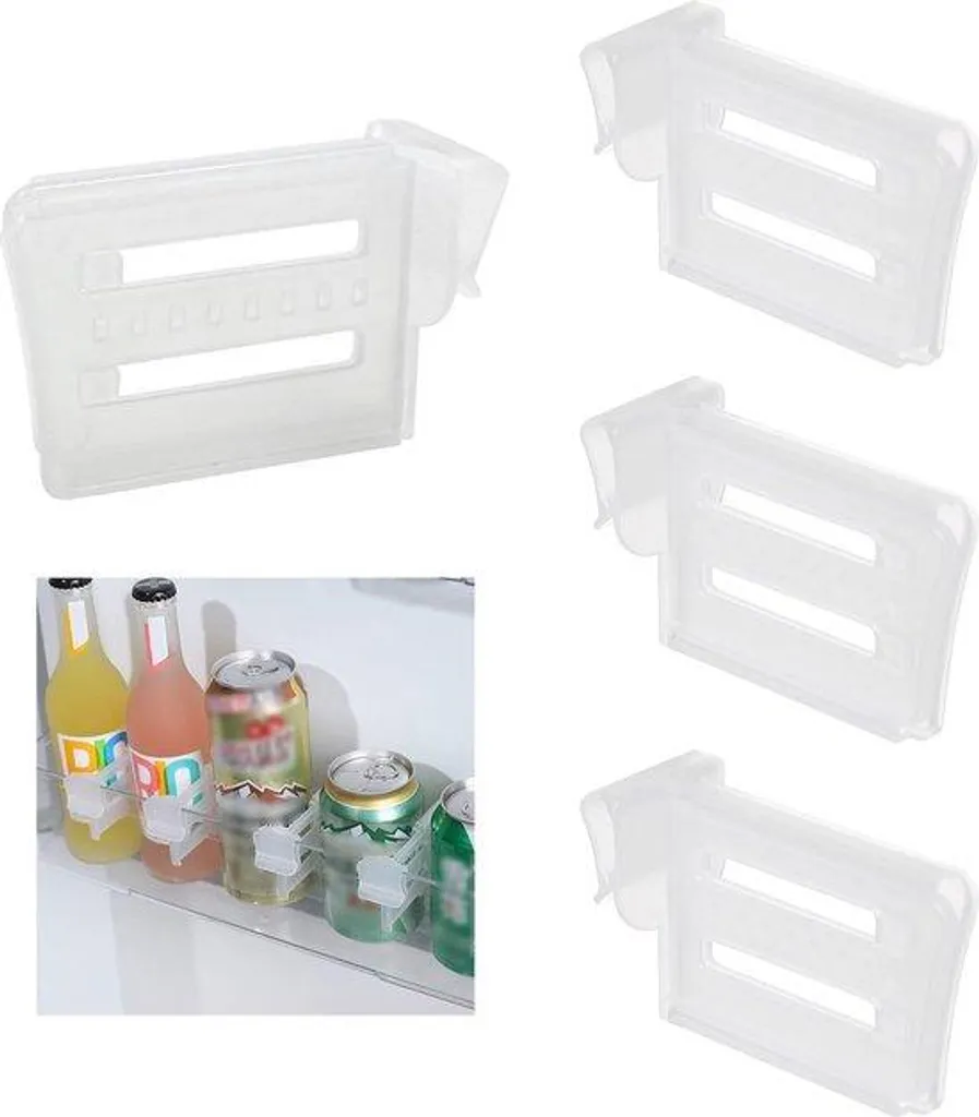 Organisateur de frigo et placard de cuisine transparent lot de 8 pièces