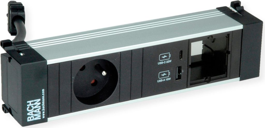 Bachmann Power Frame S 1Xute 1Xcm 1Xusb A/C 22W 0,2M Gst18
