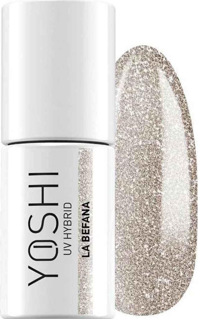 Yoshi | Hybrid-Nagellack - 152 La Befana - Hybrid-Gellack - Hybridlack - UV LED - 6ml - Profi Qualität - Silber