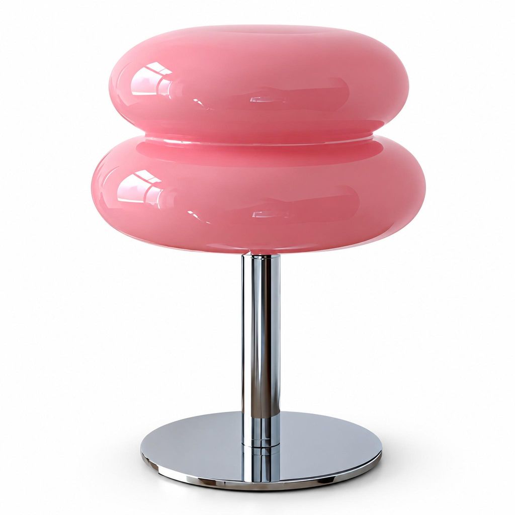 Glas Tischlampe im Retro-Design – LED Nachttischlampe Produktbild 