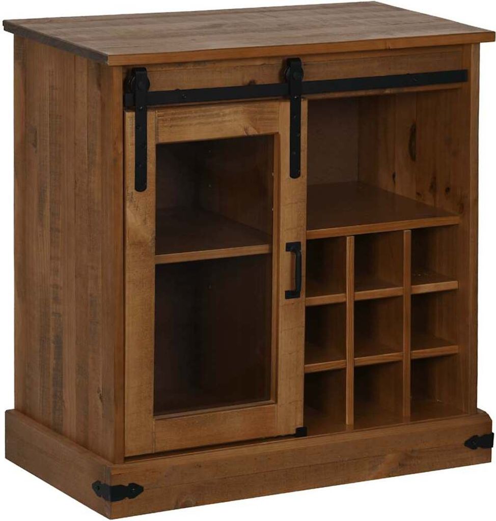 Sideboard HALDEN mit Schiebetür 80x40x80 cm Massivholz