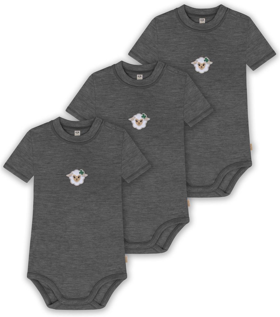 normani 3er Set Baby Merino Kurzarmbody Multipack