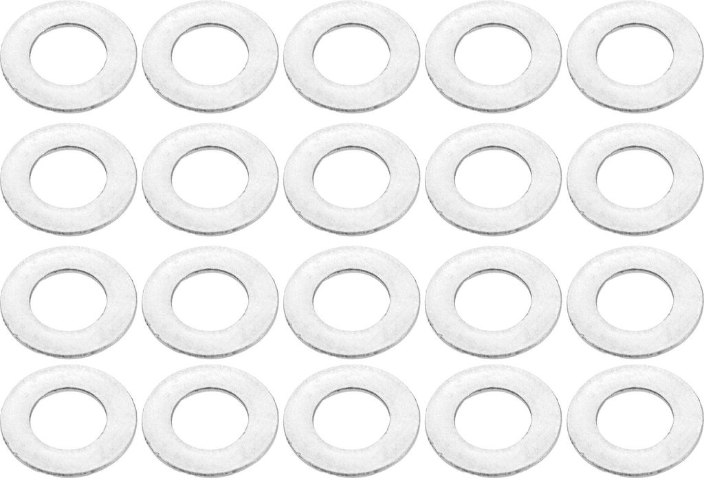 Universelle Unterlegscheibe, 13mm ID 24mm OD 1,5mm Dicke, langlebig, Edelstahl, Silberton, 20 Stück