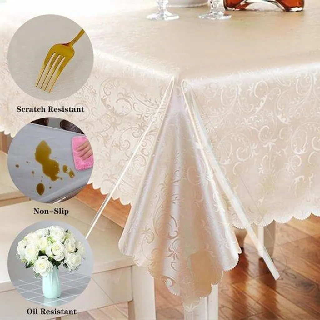 Nappe transparente en PVC transparent de 140 cm vendue au mètre linéaire