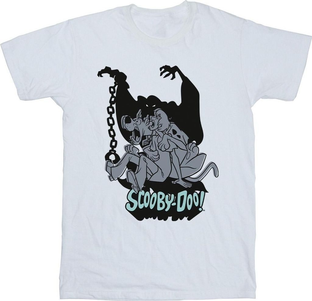 Scooby Doo - "Scared Jump" T-Shirt für Herren BI45045 (4XL) (Weiß)