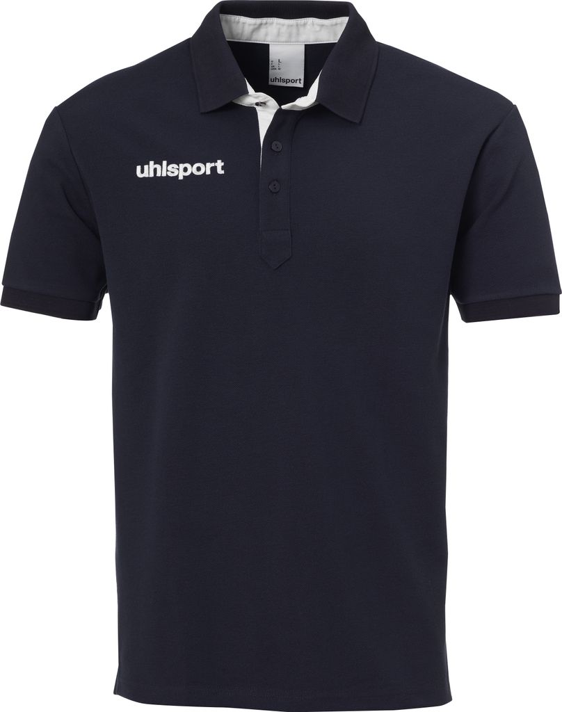 Uhlsport Fußball Essential Prime Polo Shirt Herren Polohemd schwarz weiß Gr XXXL