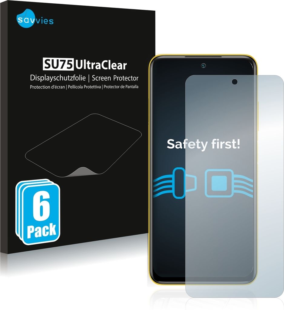 6x Für Xiaomi Poco M3 Pro 5G Schutzfolie Savvies Displayschutz Display Schutz Folie Klar Transparent