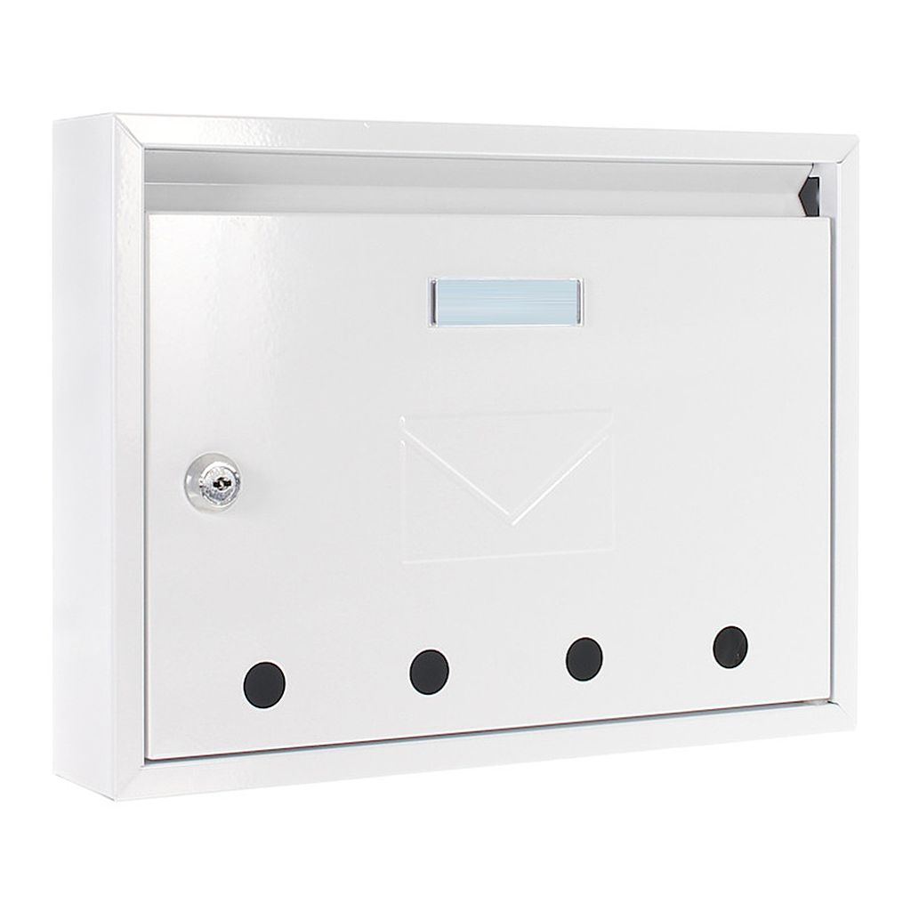 Rottner Imola brievenbus, wit | Cilinderslot | 32 x 24 x 6 Productafbeelding 