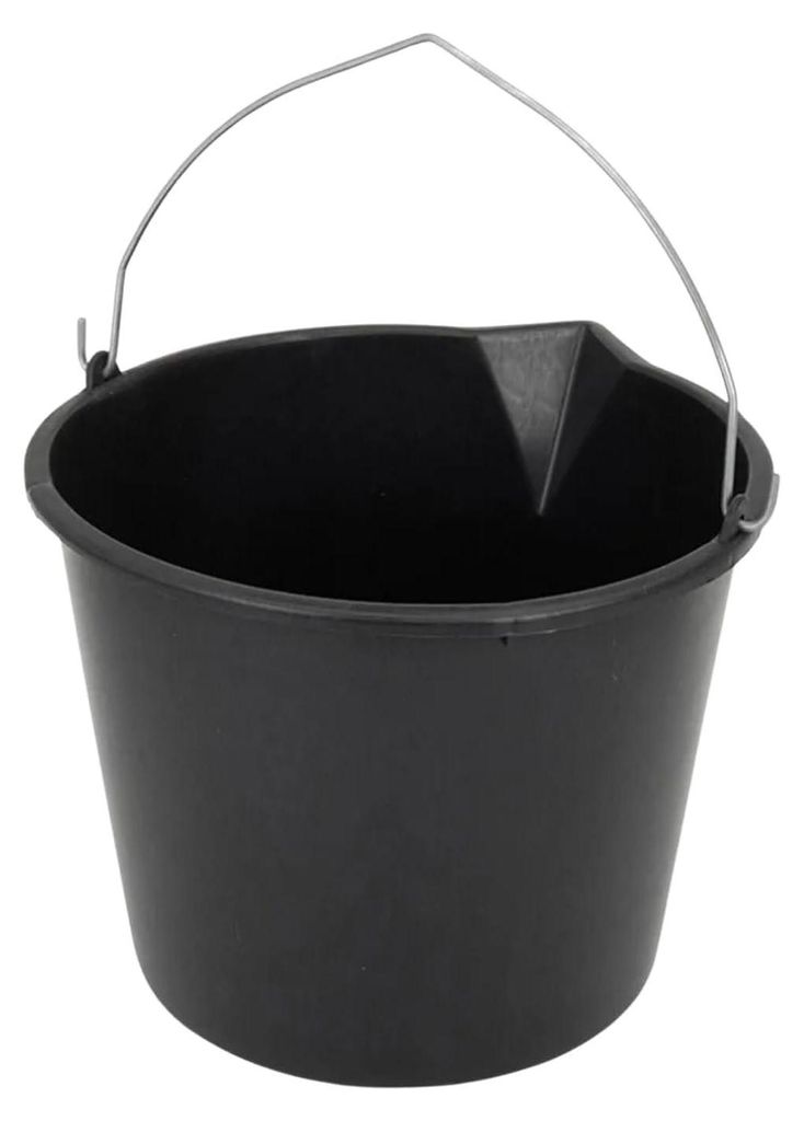 1x Stück stabile schwarze Haushalts-Eimer 16 Liter mit Produktbild 